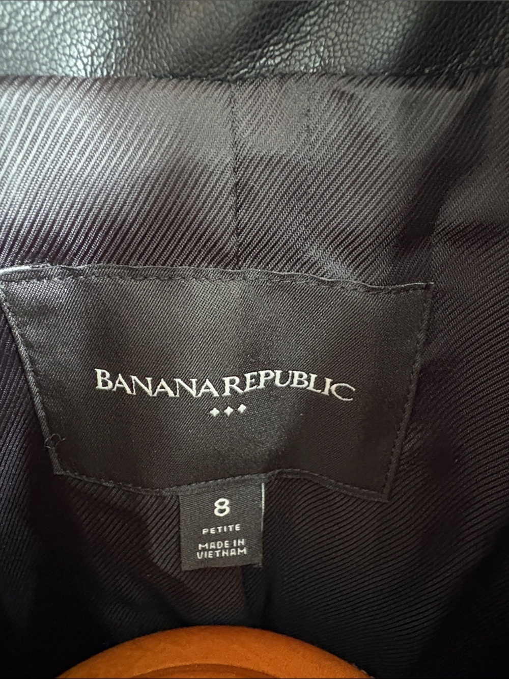 Classic Black Faux Leather Blazer Jacket - 8P - Picture 2 of 6